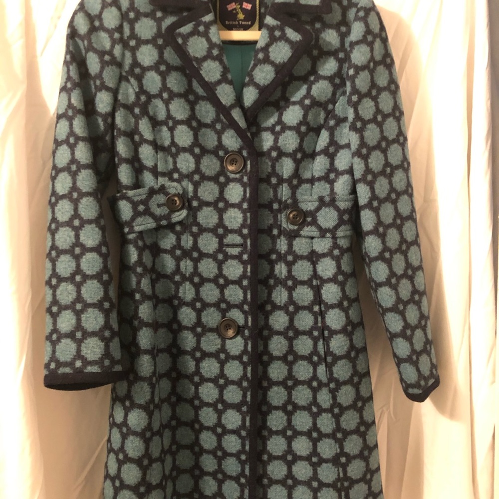 Boden British tweed coat, worn once